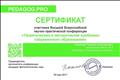 Сертификат участника Восьмой Всероссийской научно-практической конференции "Научно-практические проблемы современного образования" (2017 год)